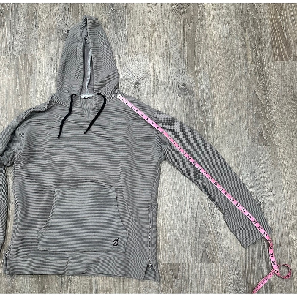 Peloton Men's Gray Grey Hoodie Hooded Sweatshirt Ribbed Performance Medium M - Picture 5 of 11